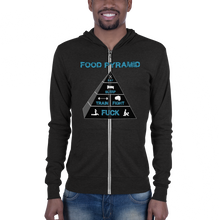 Load image into Gallery viewer, Unisex zip hoodie - Food Pyramid Workout Apparel Funny Merchandise