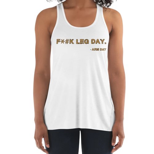 Women's F*#k Leg Day Tank Workout Apparel Funny Merchandise