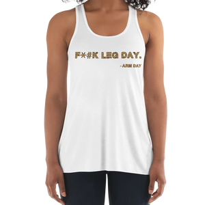 Women's F*#k Leg Day Tank Workout Apparel Funny Merchandise