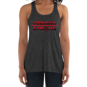 Women's Fireman Strong Tank Workout Apparel Funny Merchandise