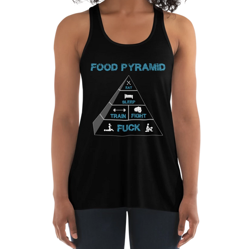 Women's Food Pyramid Tank Workout Apparel Funny Merchandise