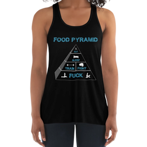 Women's Food Pyramid Tank Workout Apparel Funny Merchandise