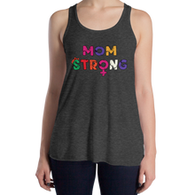 Load image into Gallery viewer, Women&#39;s Mom Strong Tank Workout Apparel Funny Merchandise