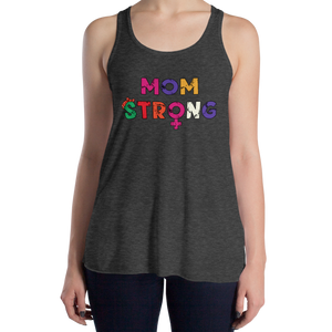 Women's Mom Strong Tank Workout Apparel Funny Merchandise