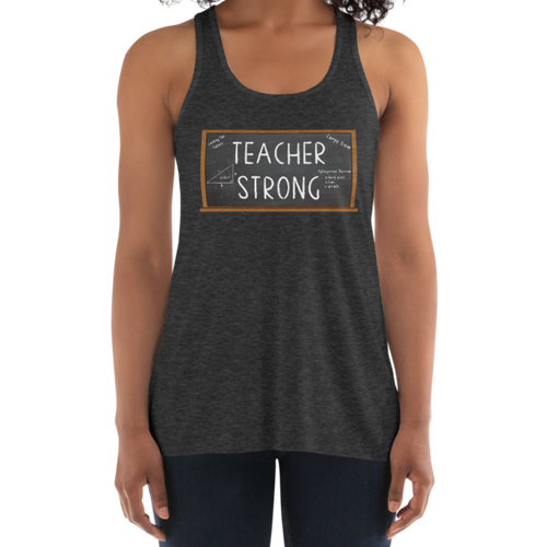 Women's Teacher Strong Tank Workout Apparel Funny Merchandise