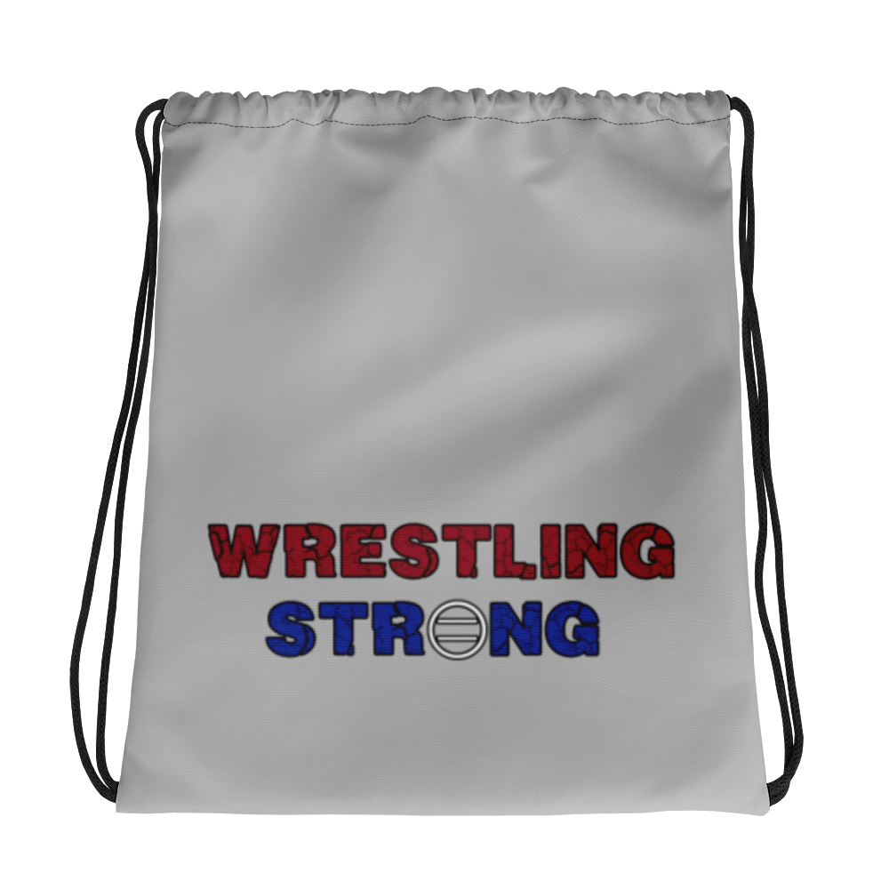 Wrestling Strong Drawstring bag Workout Apparel Funny Merchandise