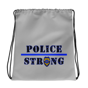 Police Strong Drawstring bag Workout Apparel Funny Merchandise
