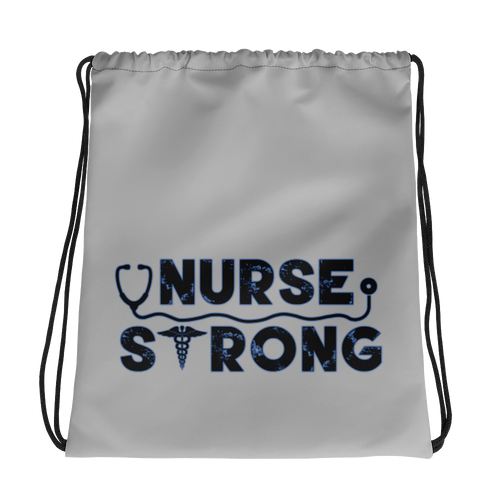 Nurse Strong Drawstring bag Workout Apparel Funny Merchandise