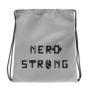 Nerd Strong Drawstring bag Workout Apparel Funny Merchandise