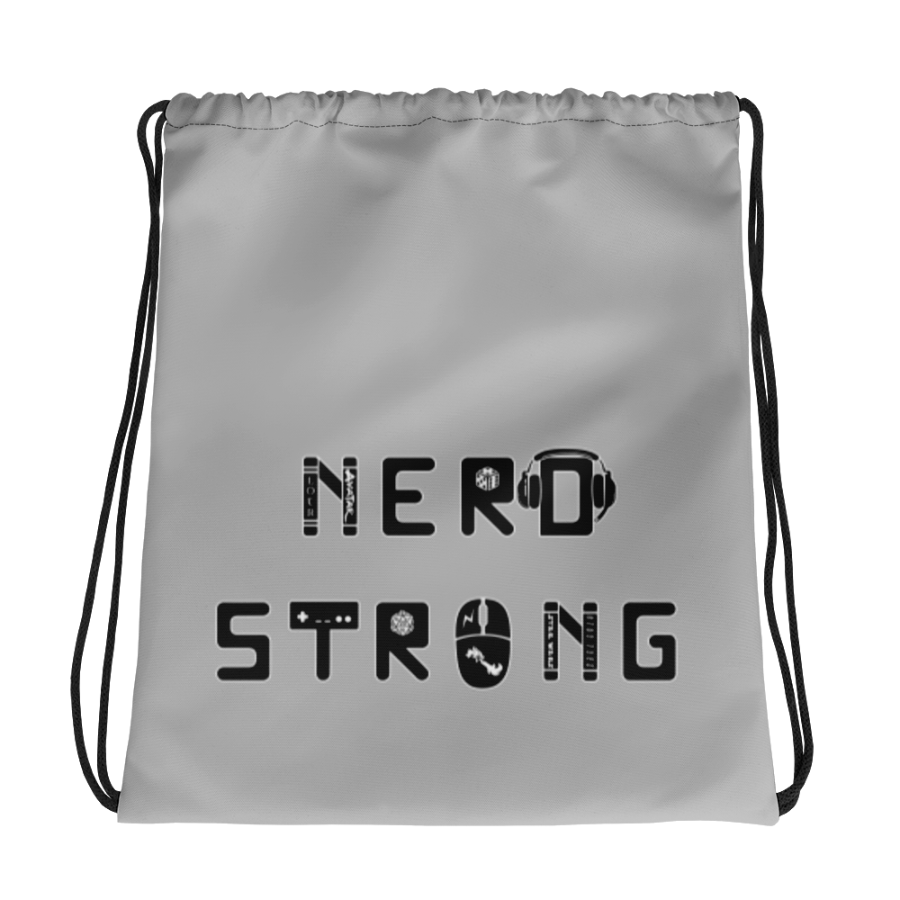 Nerd Strong Drawstring bag Workout Apparel Funny Merchandise