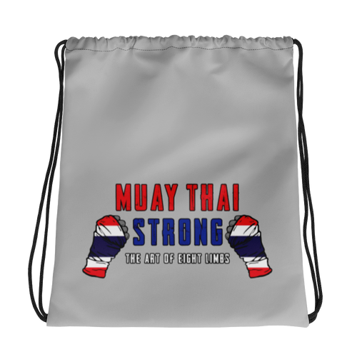 Muay Thai Strong Drawstring bag Workout Apparel Funny Merchandise