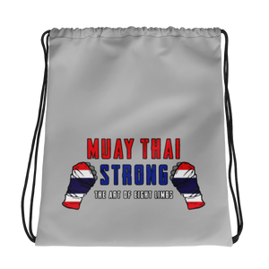 Muay Thai Strong Drawstring bag Workout Apparel Funny Merchandise