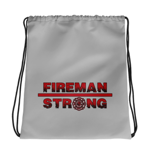 Fireman Strong Drawstring bag Workout Apparel Funny Merchandise