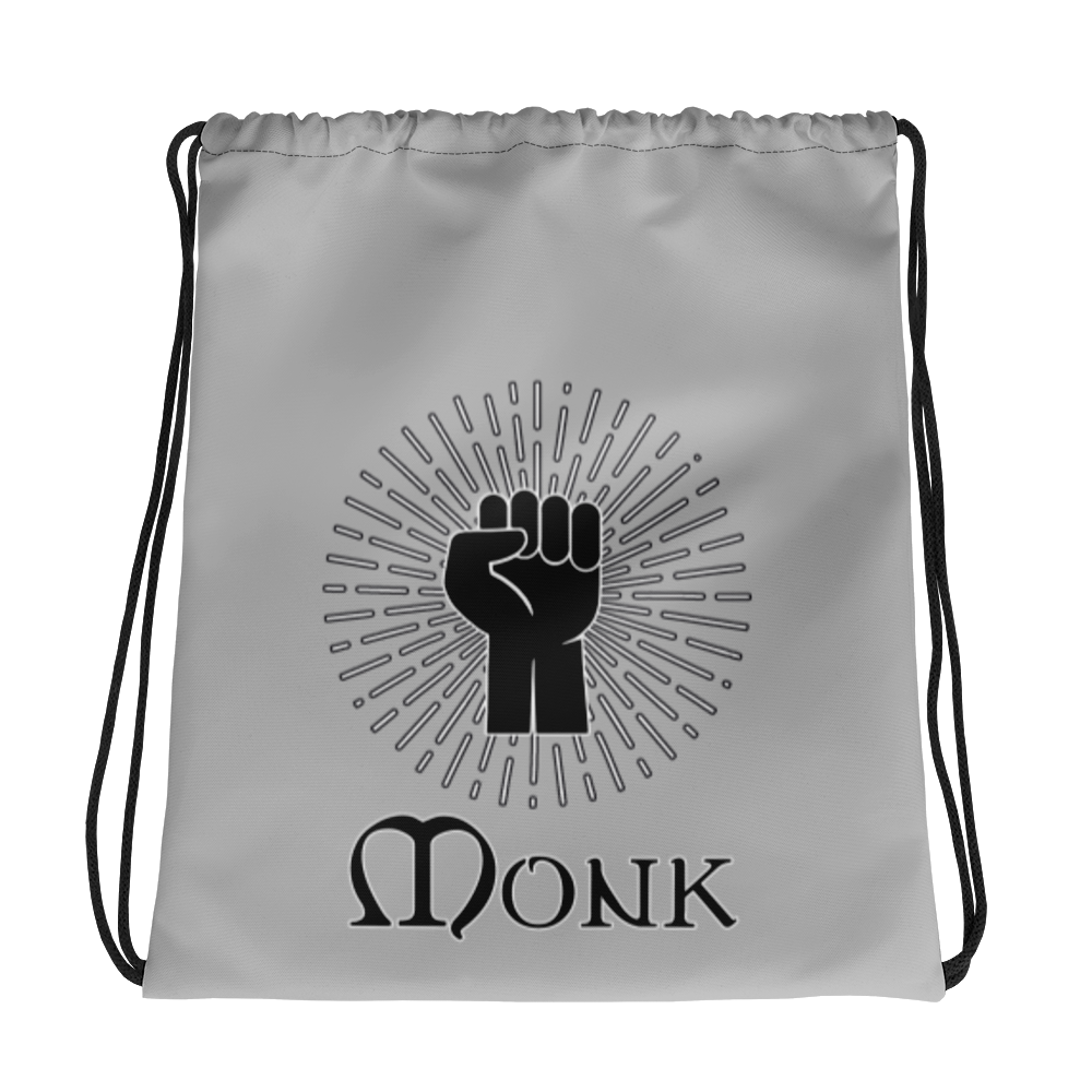 Monk D&D Drawstring bag Workout Apparel Funny Merchandise