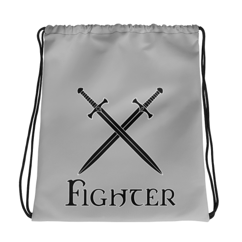 Fighter D&D Drawstring bag Workout Apparel Funny Merchandise