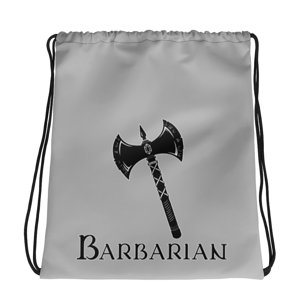 Barbarian D&D Drawstring bag Workout Apparel Funny Merchandise