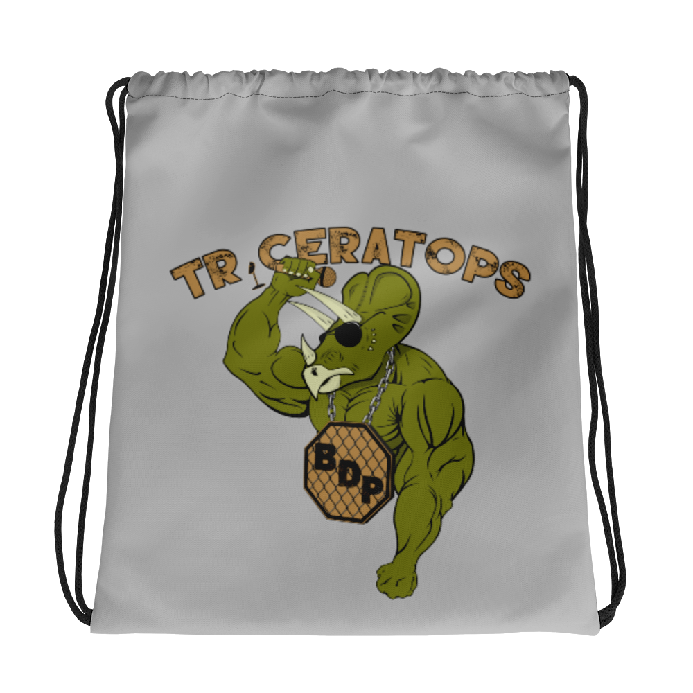 Triceratops Drawstring Bag Workout Apparel Funny Merchandise