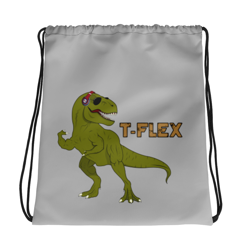 T-Flex Drawstring Bag Workout Apparel Funny Merchandise