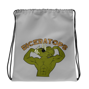 Biceratops Drawstring Bag Workout Apparel Funny Merchandise