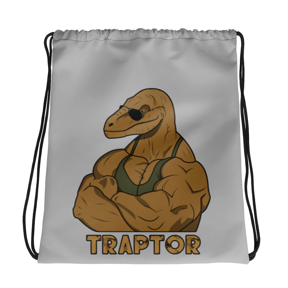 Traptor Drawstring Bag Workout Apparel Funny Merchandise