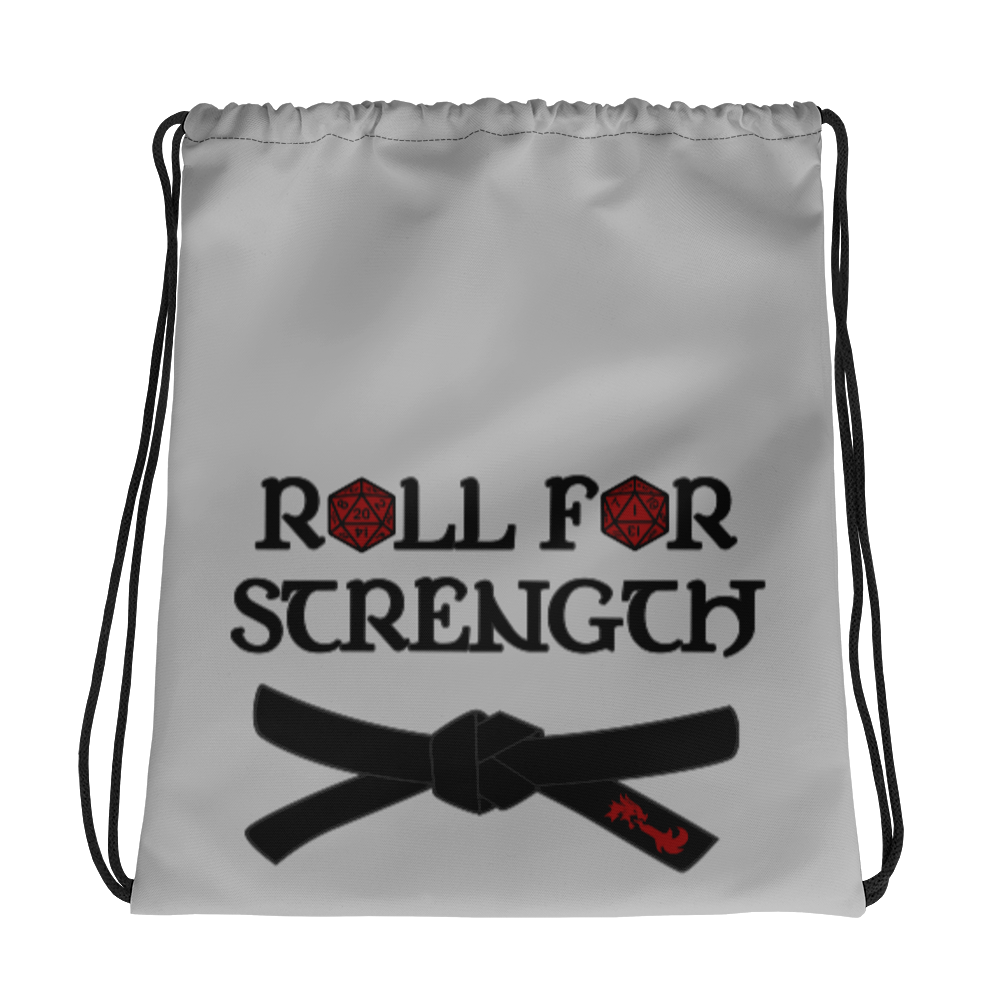 Roll For Strength - Belt Drawstring Bag Workout Apparel Funny Merchandise