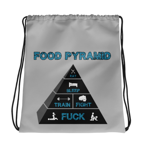 Food Pyramid Drawstring Bag Workout Apparel Funny Merchandise