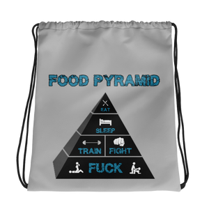 Food Pyramid Drawstring Bag Workout Apparel Funny Merchandise