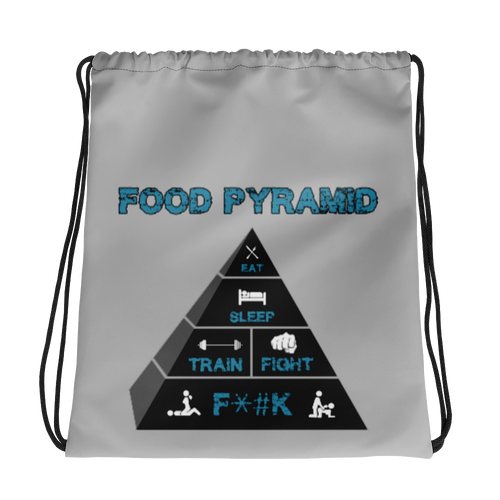 Food Pyramid - SFW - Drawstring Bag Workout Apparel Funny Merchandise