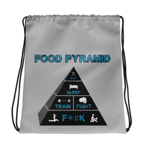 Food Pyramid - SFW - Drawstring Bag Workout Apparel Funny Merchandise