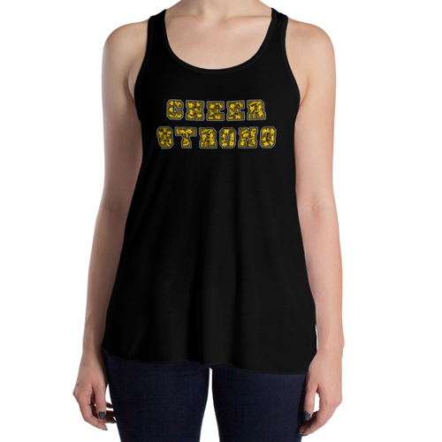 Women's Cheer Strong Tank Workout Apparel Funny Merchandise