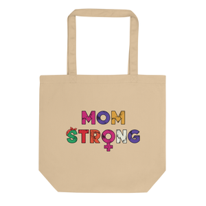 Mom Strong Tote Bag Workout Apparel Funny Merchandise