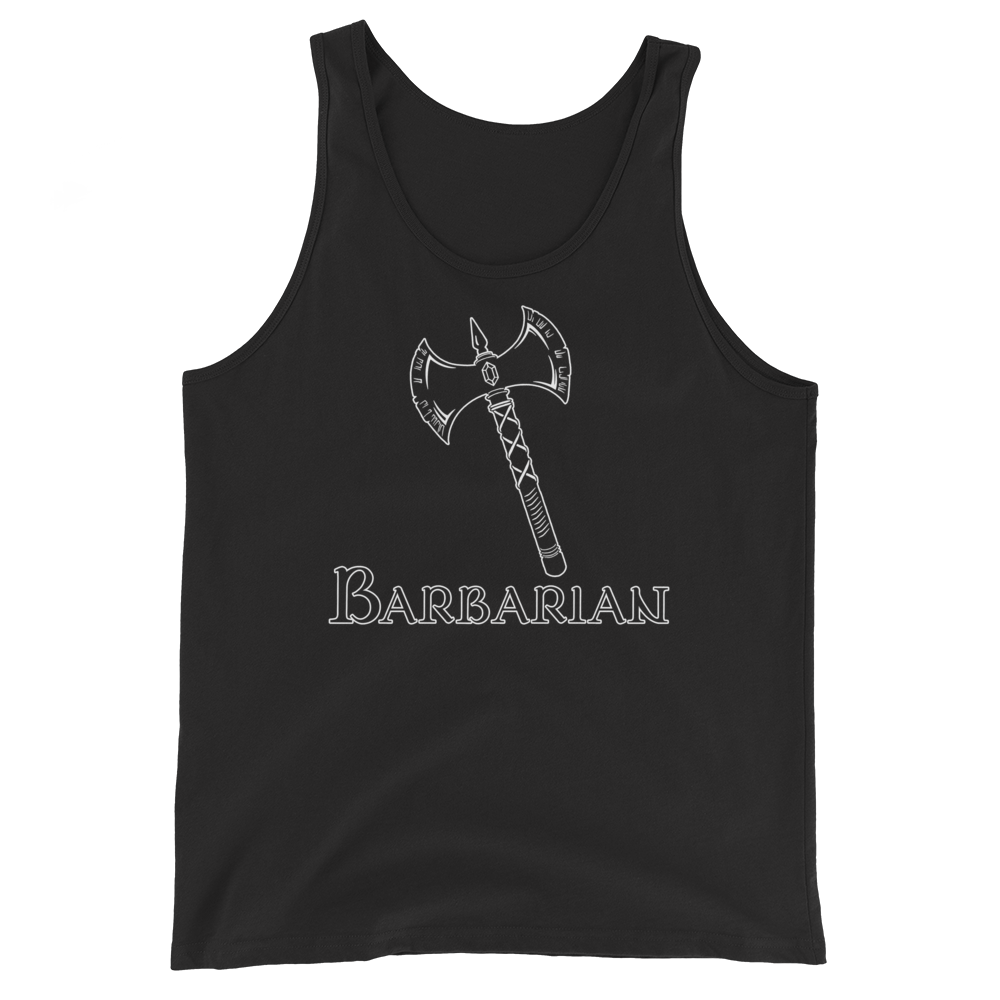 Barbarian D&D Tank Top Workout Apparel Funny Merchandise