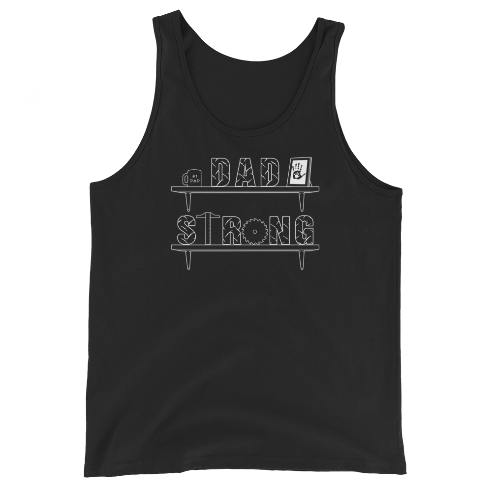 Dad Strong Tank Top Workout Apparel Funny Merchandise