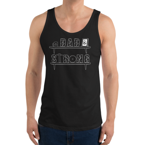 Dad Strong Tank Top Workout Apparel Funny Merchandise