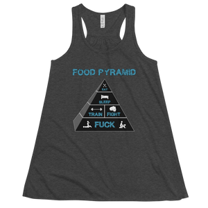 Women's Food Pyramid Tank Workout Apparel Funny Merchandise