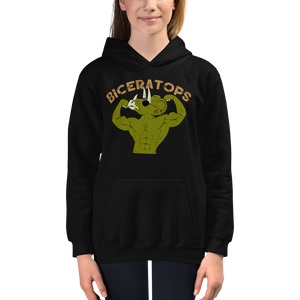 Youth Biceratops Hoodie Workout Apparel Funny Merchandise