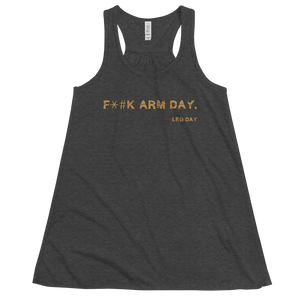 Women's F*#k Arm Day Tank Workout Apparel Funny Merchandise