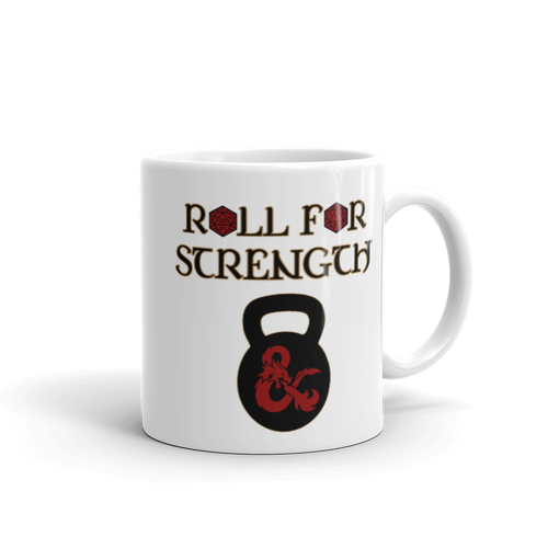 Roll For Strength - Kettlebell Mug Workout Apparel Funny Merchandise