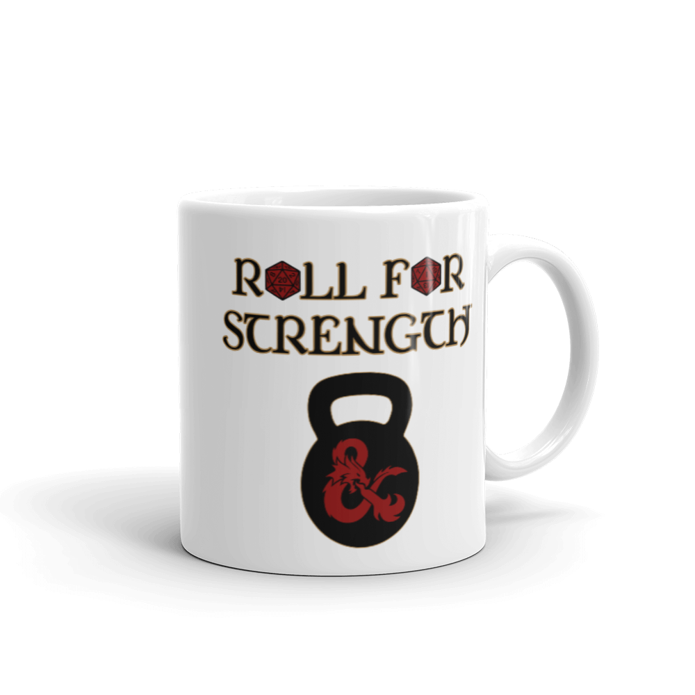 Roll For Strength - Kettlebell Mug Workout Apparel Funny Merchandise