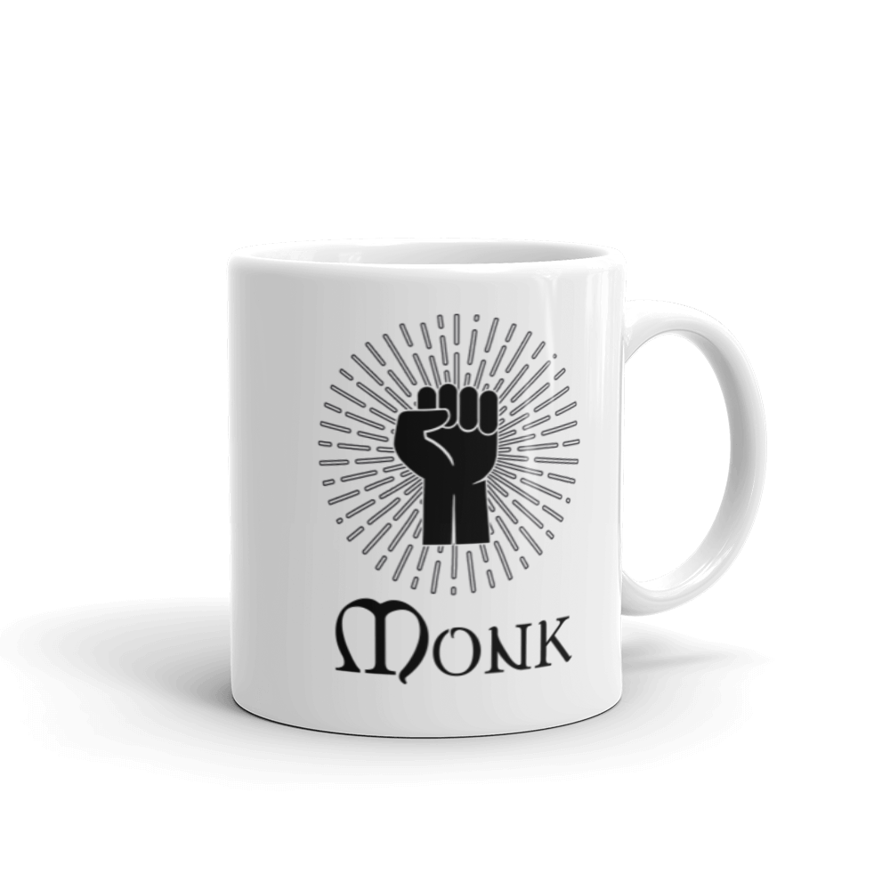 Monk D&D Mug Workout Apparel Funny Merchandise