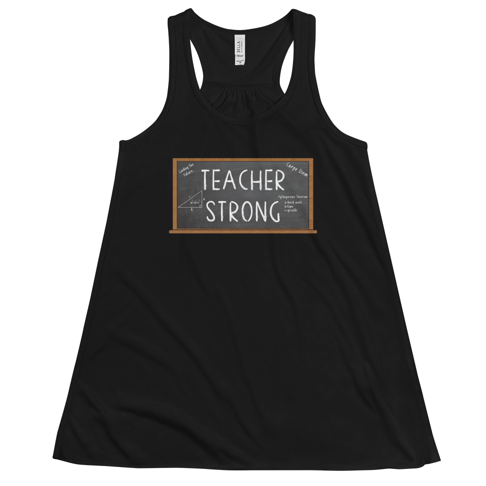 Women's Teacher Strong Tank Workout Apparel Funny Merchandise