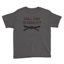 Load image into Gallery viewer, Youth Roll For Strength - Belt T-Shirt Workout Apparel Funny Merchandise