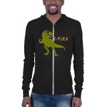 Load image into Gallery viewer, Unisex zip hoodie - T-Flex Workout Apparel Funny Merchandise