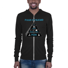 Load image into Gallery viewer, Unisex zip hoodie - Food Pyramid Workout Apparel Funny Merchandise