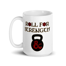 Load image into Gallery viewer, Roll For Strength - Kettlebell Mug Workout Apparel Funny Merchandise