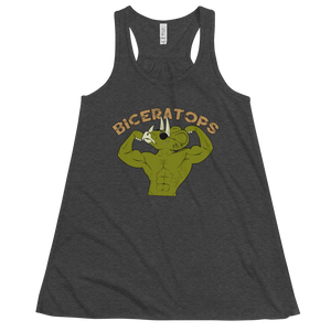 Women's Biceratops Tank Workout Apparel Funny Merchandise