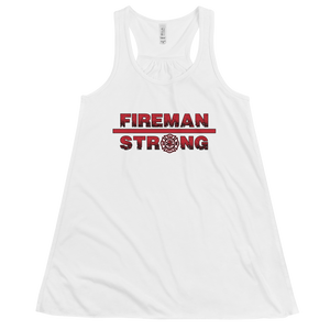 Women's Fireman Strong Tank Workout Apparel Funny Merchandise