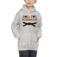 Load image into Gallery viewer, Youth Roll For Strength - Belt Hoodie Workout Apparel Funny Merchandise