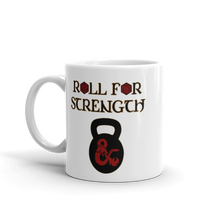 Load image into Gallery viewer, Roll For Strength - Kettlebell Mug Workout Apparel Funny Merchandise