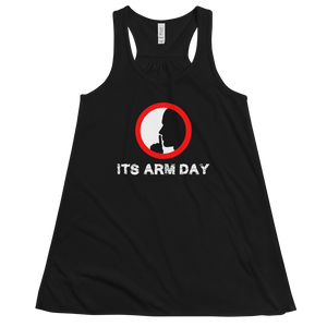 Women's Shh It's Arm Day Tank Workout Apparel Funny Merchandise